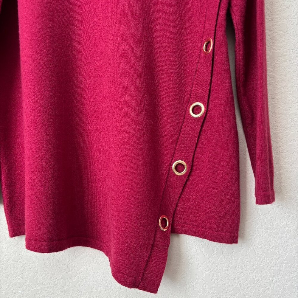Soft Surroundings NEW Sleek Lines Turtleneck Long Sleeve Asymmetrical Sweater - Picture 6 of 9